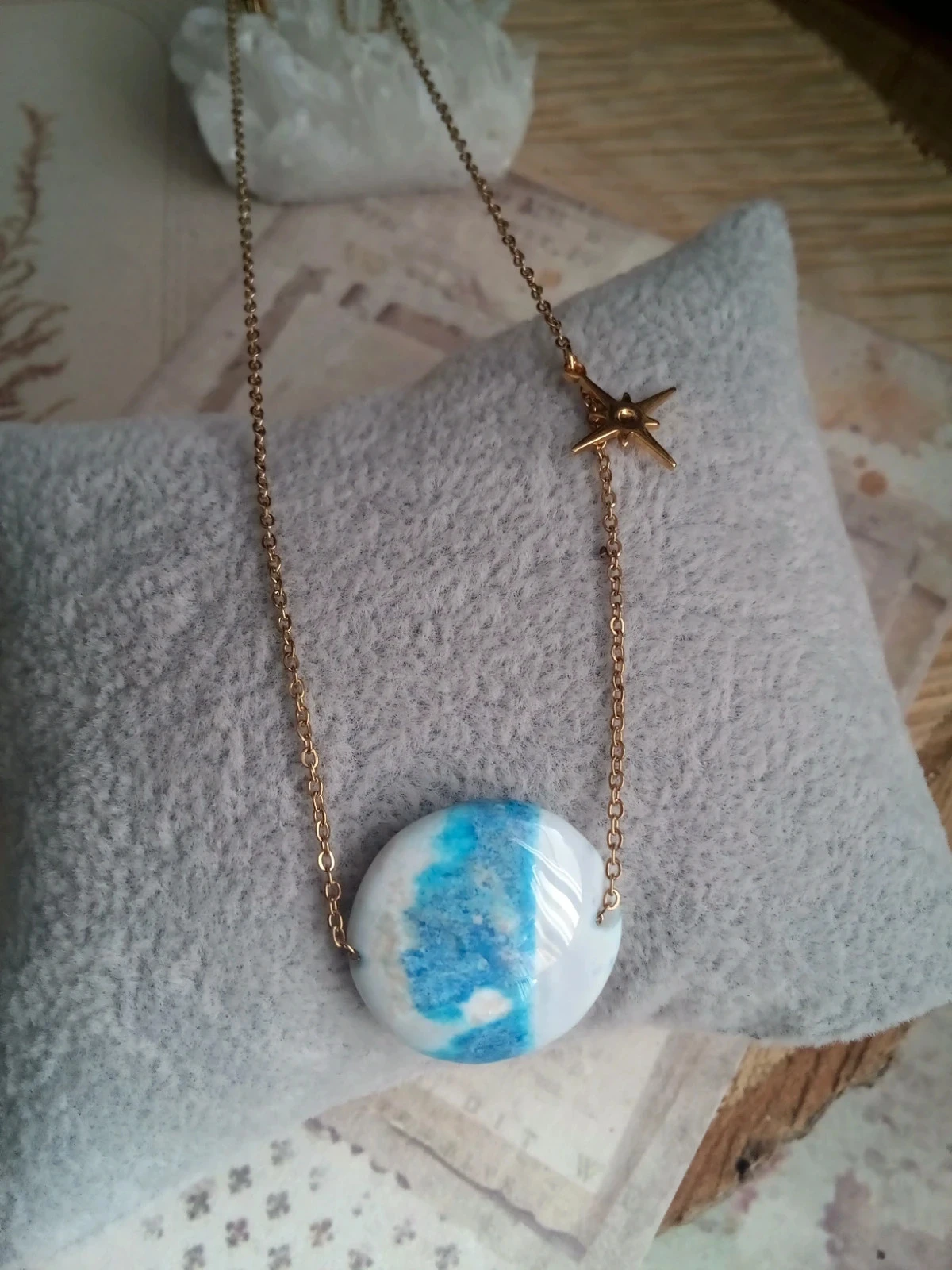Collier agate et étoile du Nord – photo 3